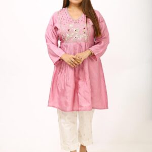 Blush Pink Embroidered Kurta Set