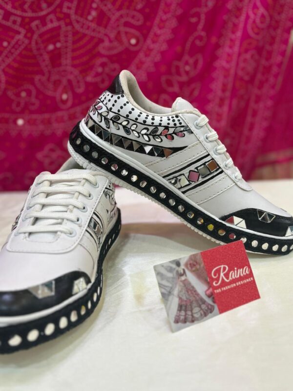 Hand-Painted White Sneakers (Navratri Special) (Copy)