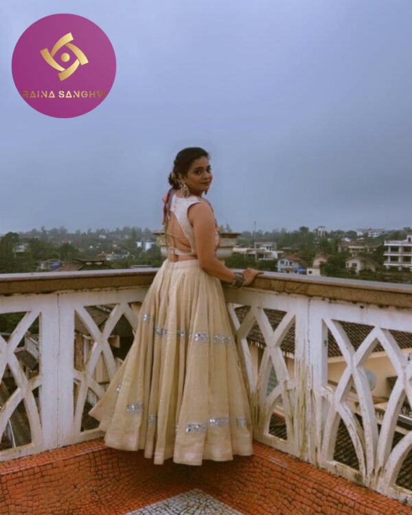 Navratri Special Elegant Golden Lehenga Set